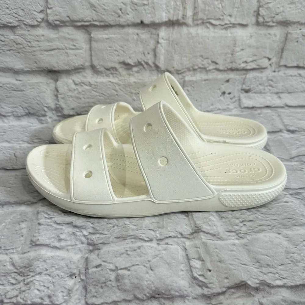 Iconic Crocs Comfort White Mens 11 Sandals Slides